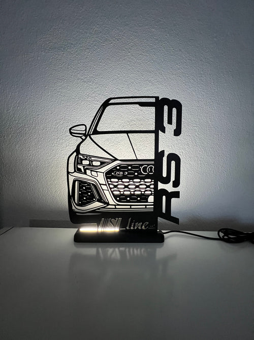Lampada da esposizione con LED AUDI RS3 personalizzata