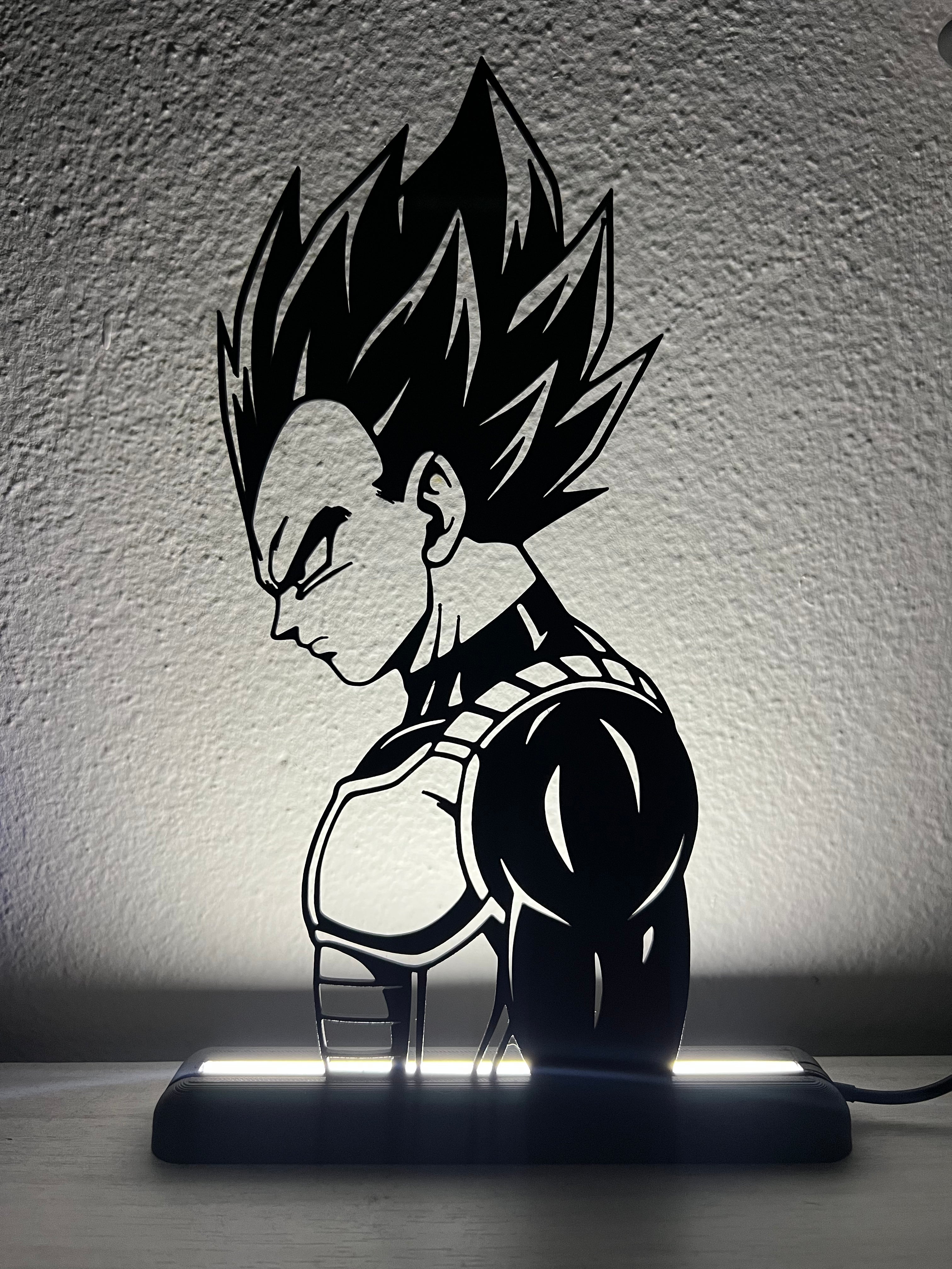 Lampada da esposizione con LED Vegeta - Dragonball