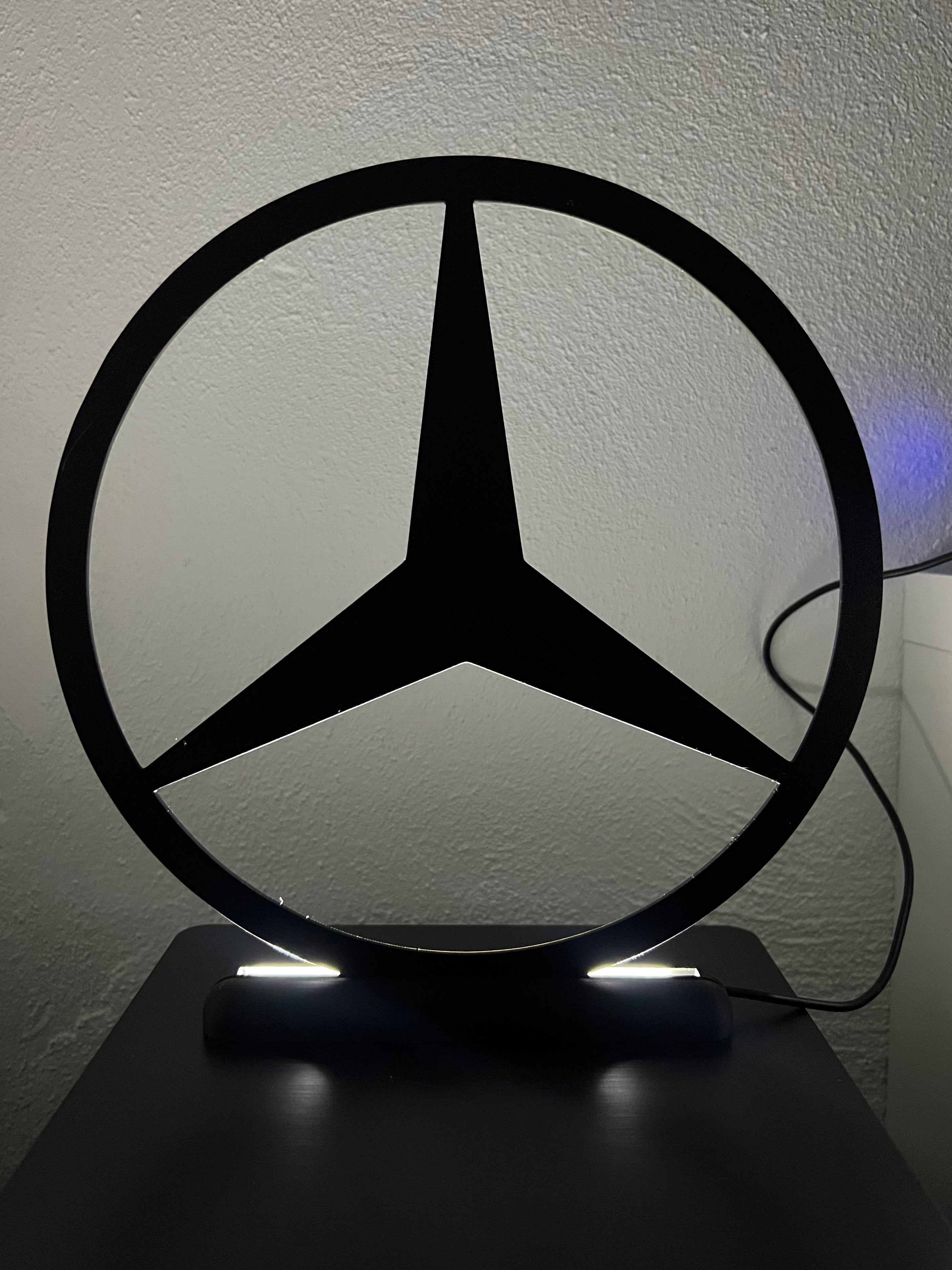 Lampada da esposizione con LED logo Mercedes