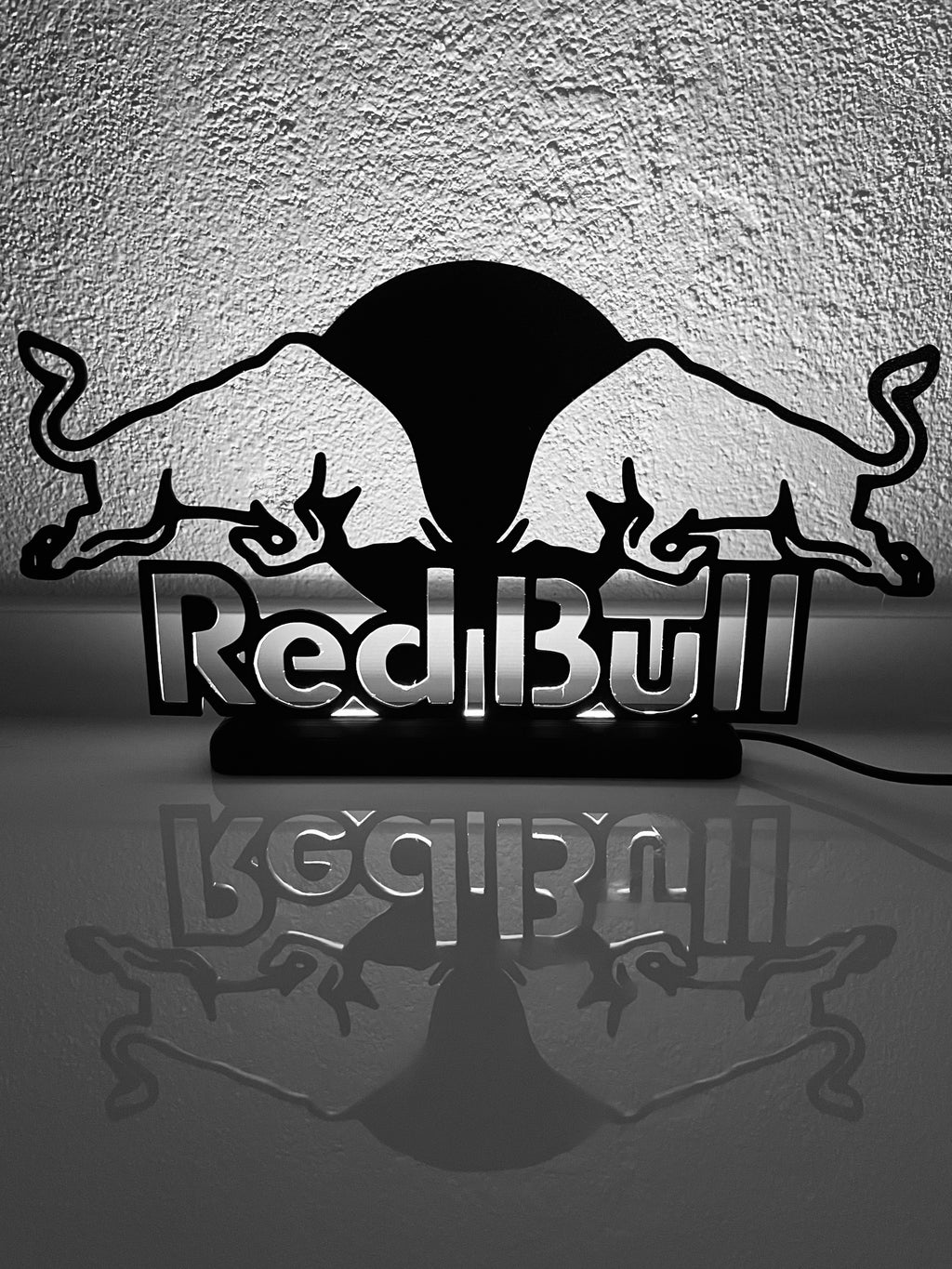 Lampada da esposizione con LED sponsor REDBULL
