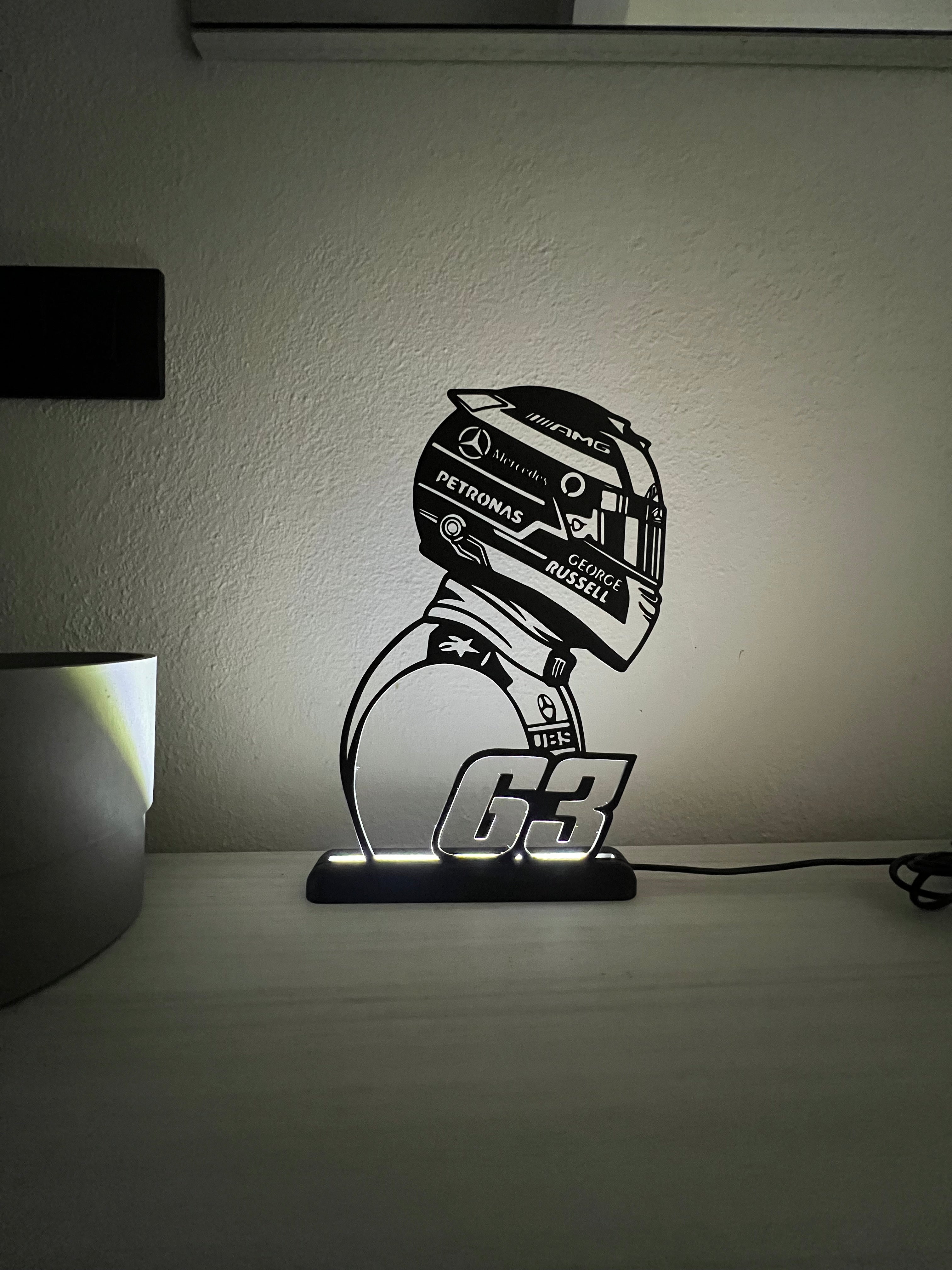 Lampe d'affichage LED George Russell - FORMULE 1
