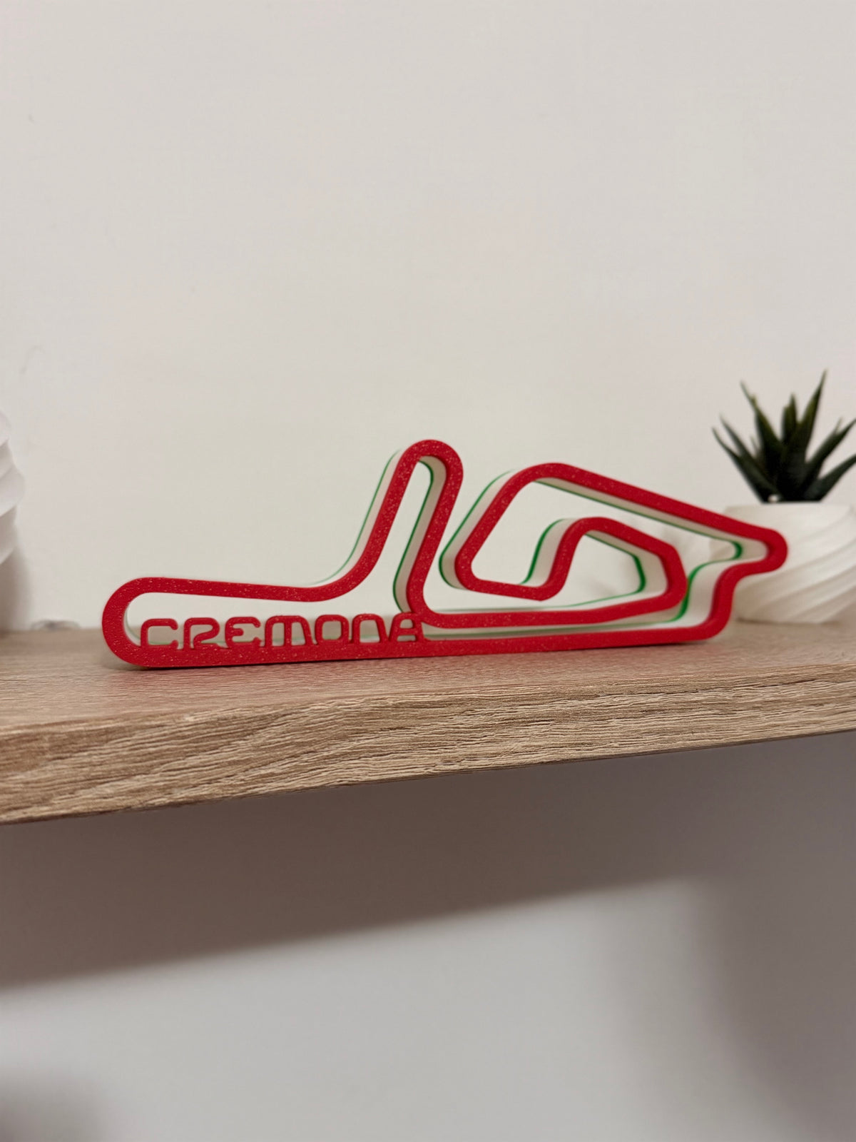 Tracciato 3D Circuito di Cremona, dettaglio dello spessore a strati