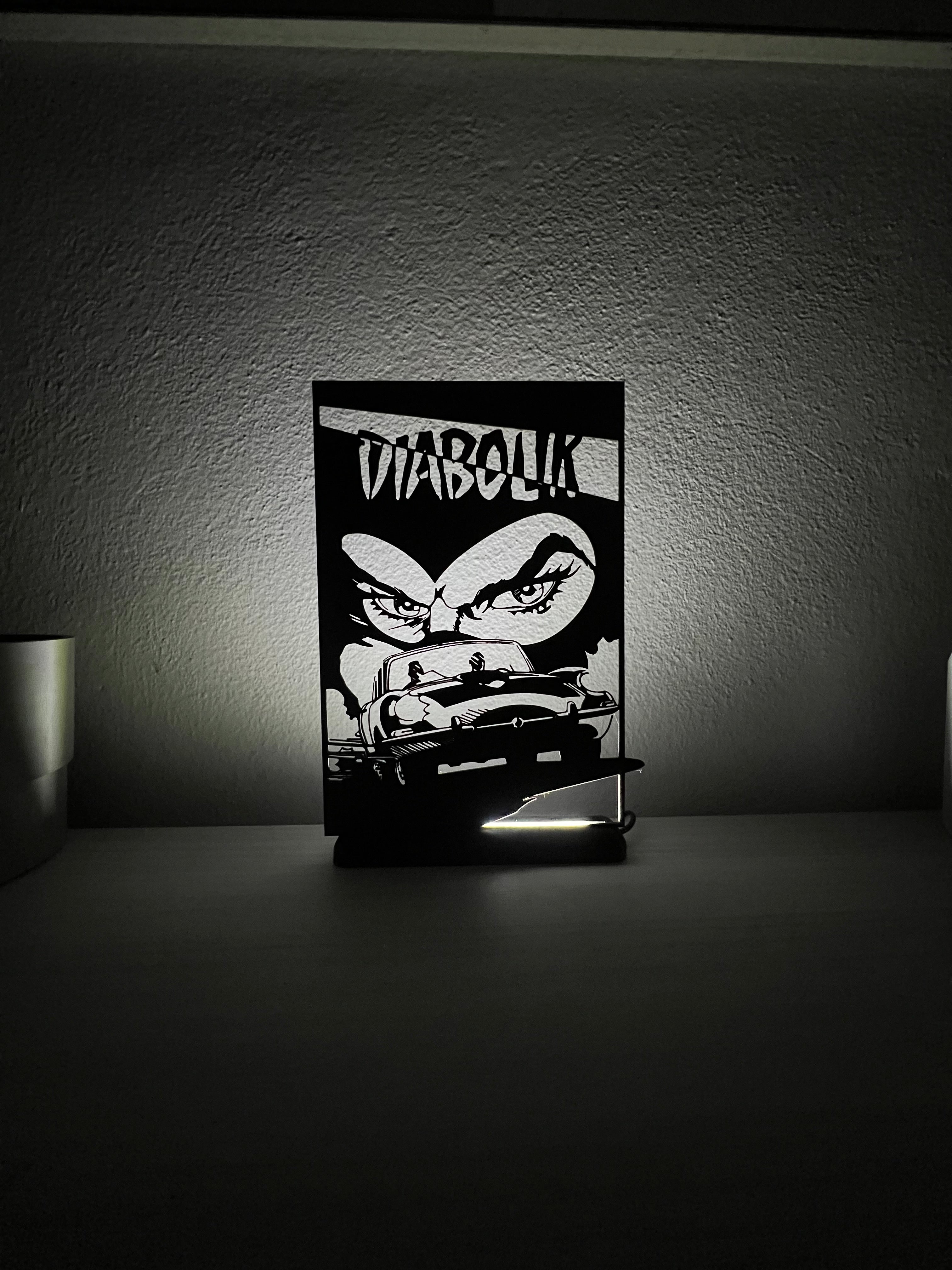 Lampada da esposizione con LED Diabolik