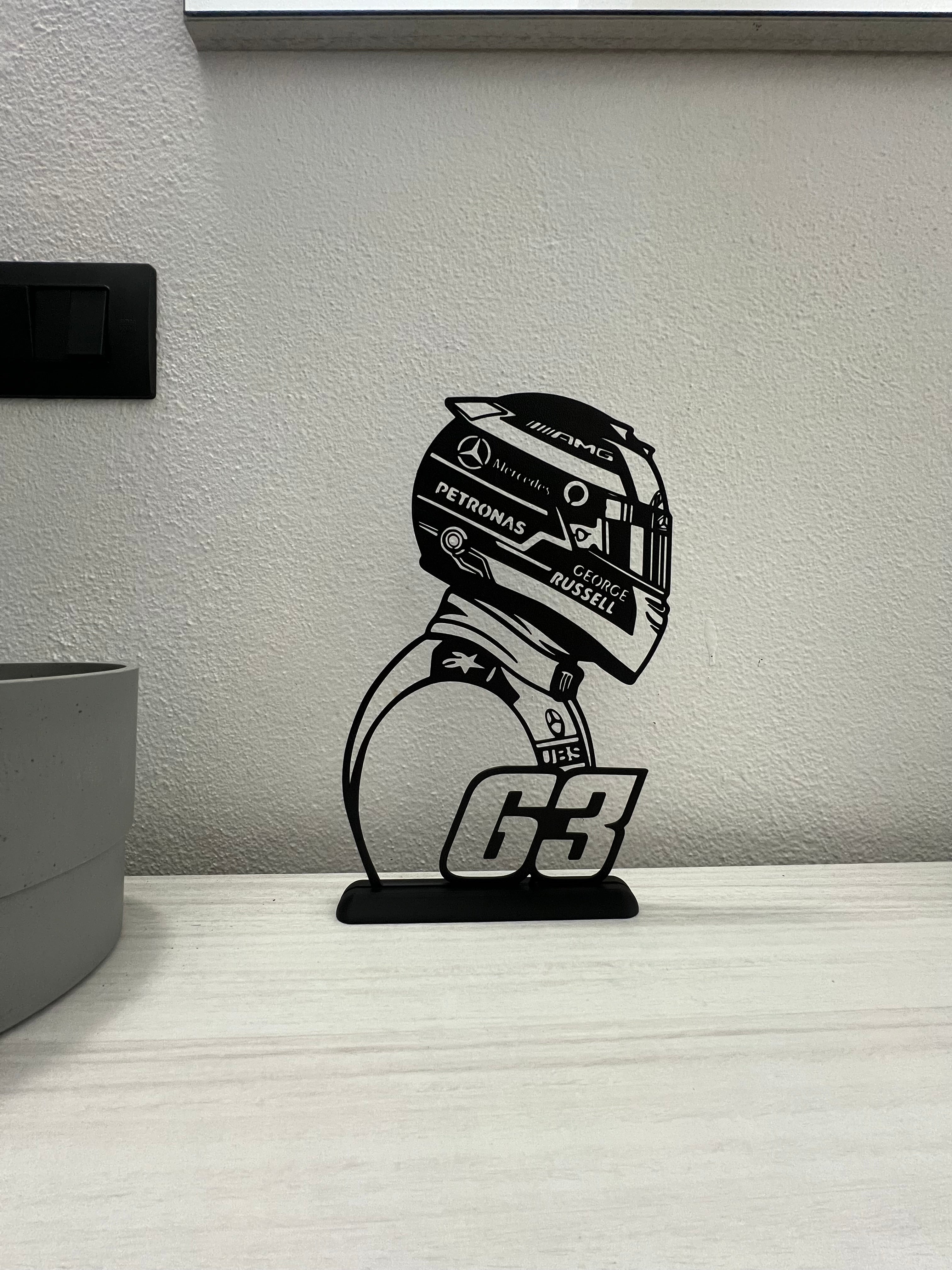 Silhouette da esposizione George Russell - FORMULA 1