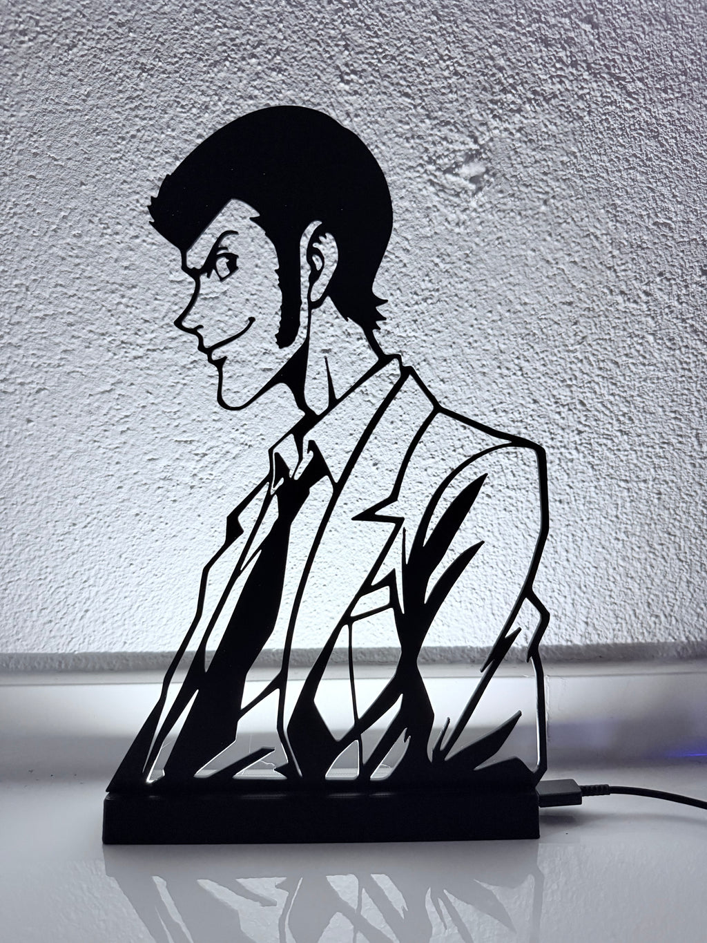 Lampada LED con silhouette 3D di Lupin (Lupin III) – 3DOutline