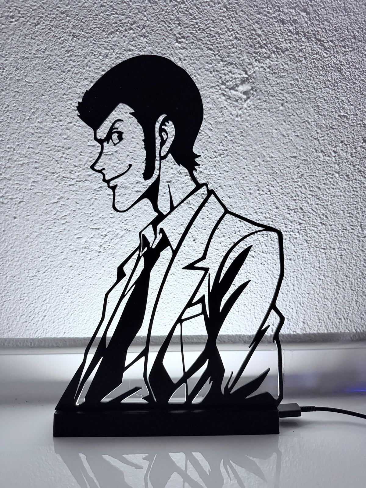 Lampada LED con silhouette 3D di Lupin (Lupin III) – 3DOutline