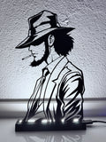 Lampada LED con silhouette 3D di Daisuke Jigen (Lupin III) – 3DOutline