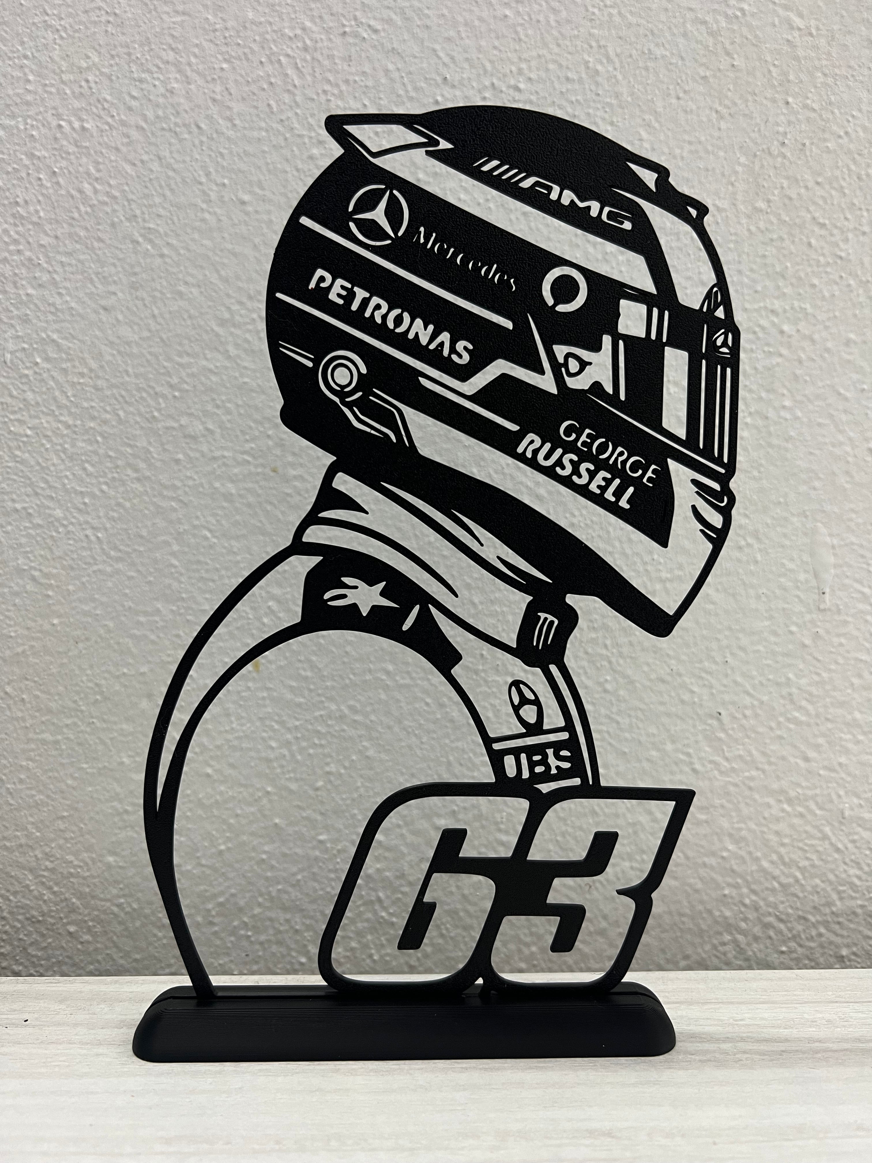 Silhouette da esposizione George Russell - FORMULA 1