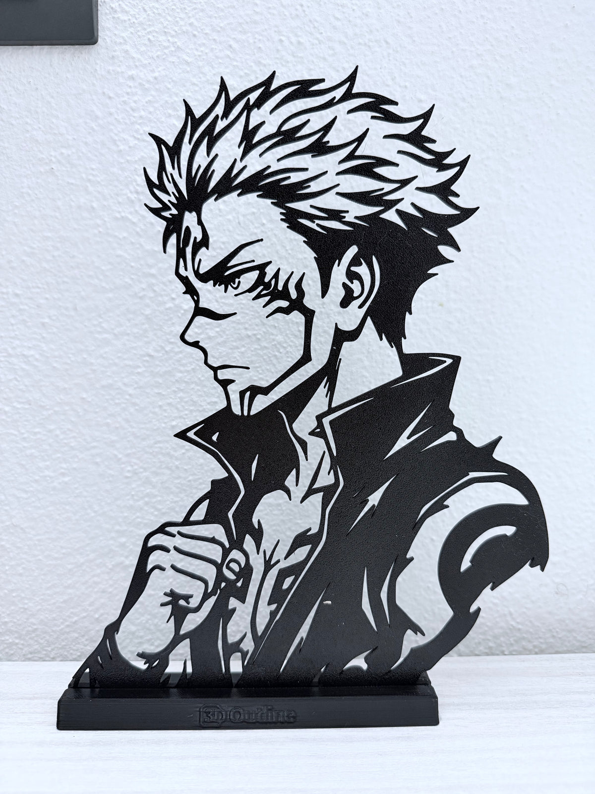 Silhouette 3D di Sukuna di Jujutsu Kaisen su base senza LED