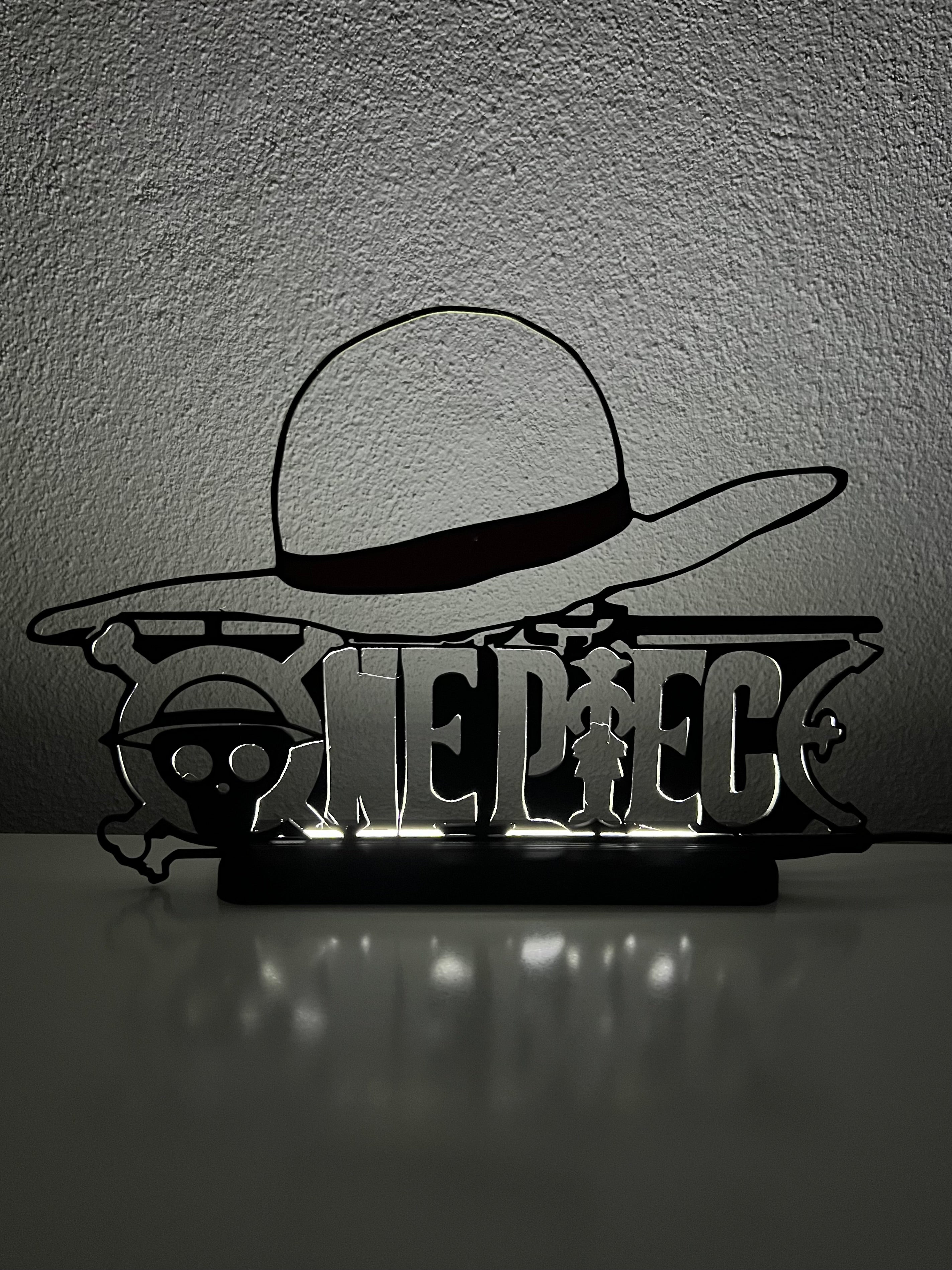 Lampada da esposizione con LED logo OnePiece