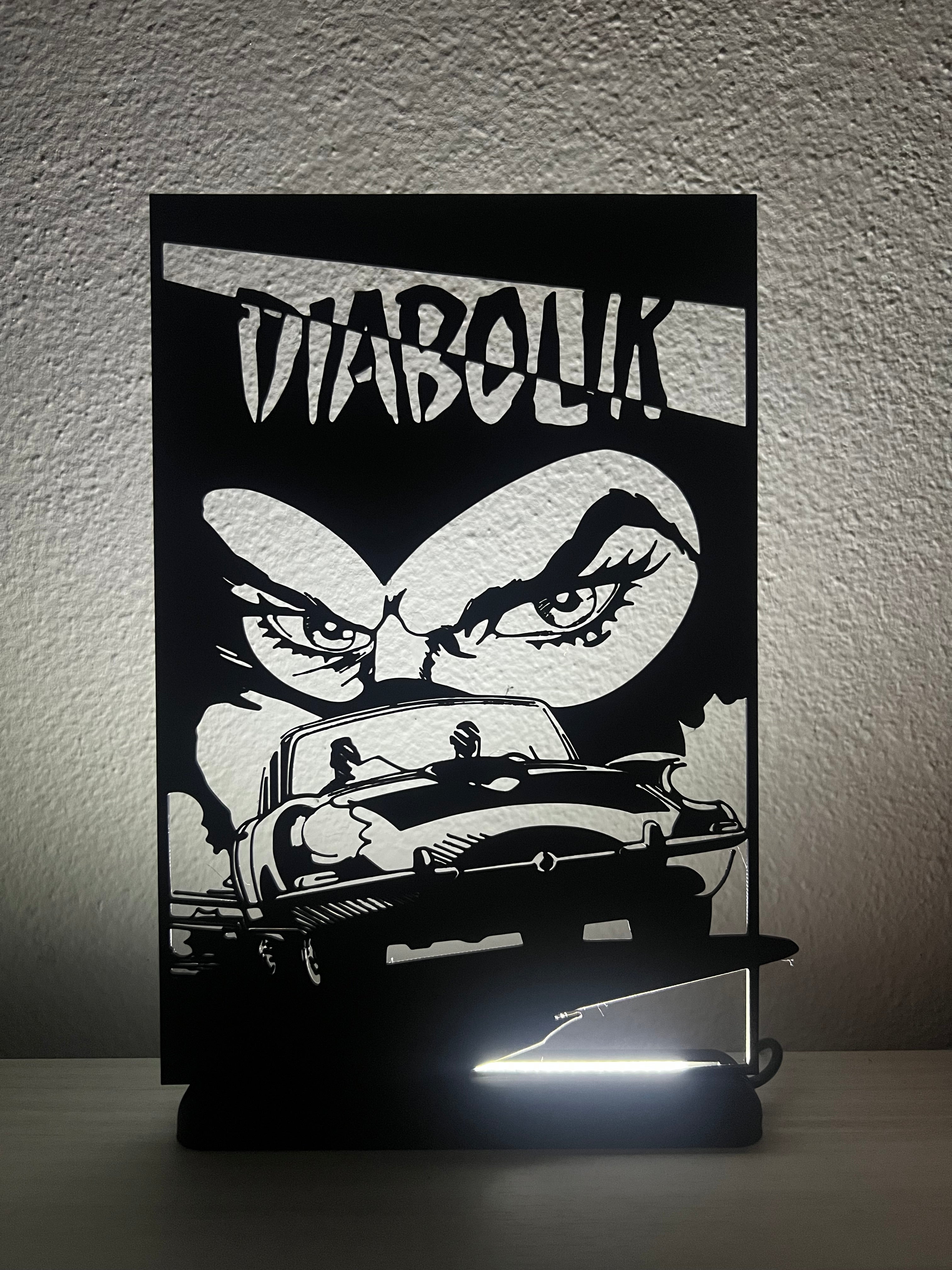 Lampada da esposizione con LED Diabolik