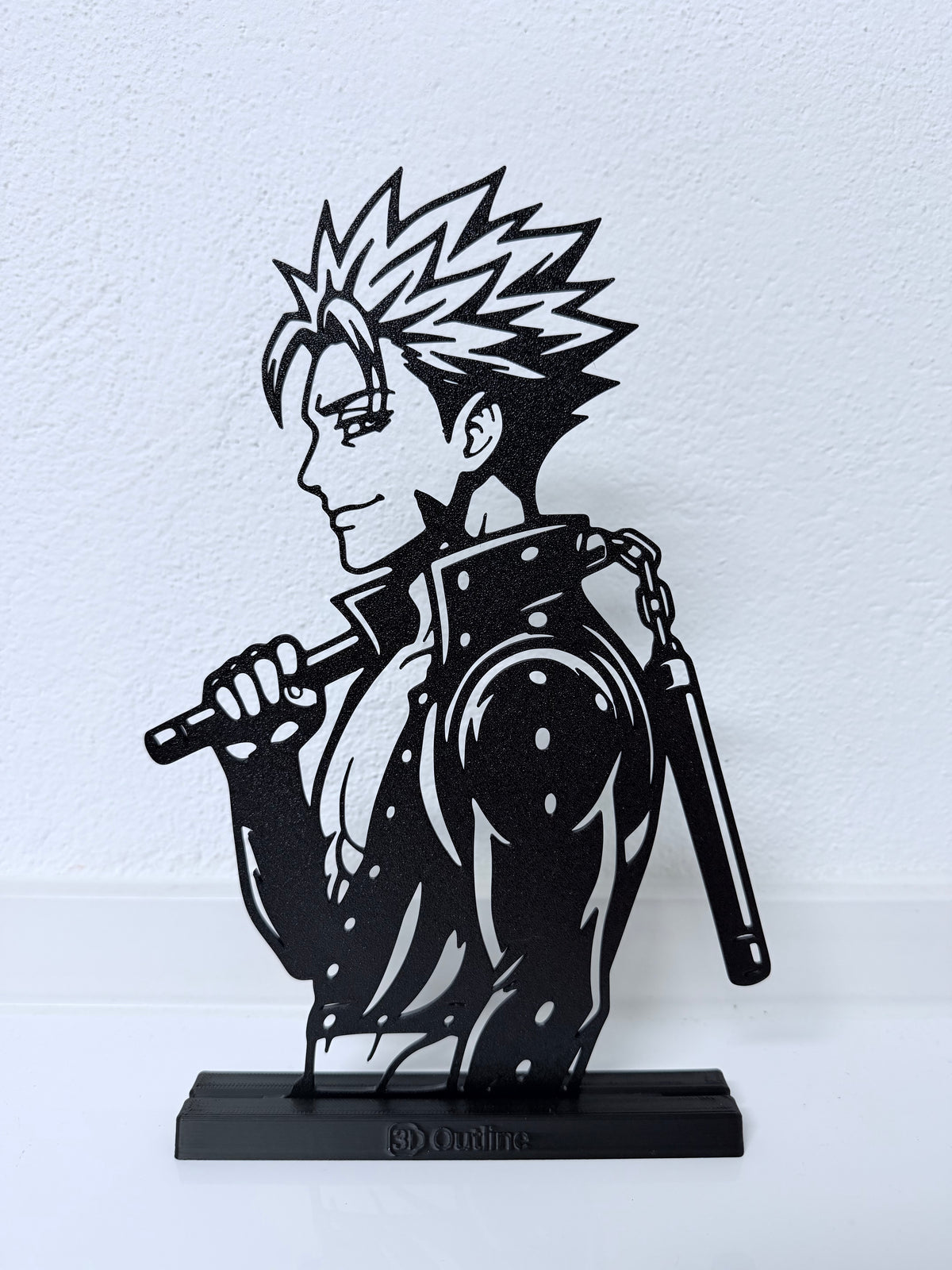 Silhouette 3D di Ban di Seven Deadly Sins su base senza LED