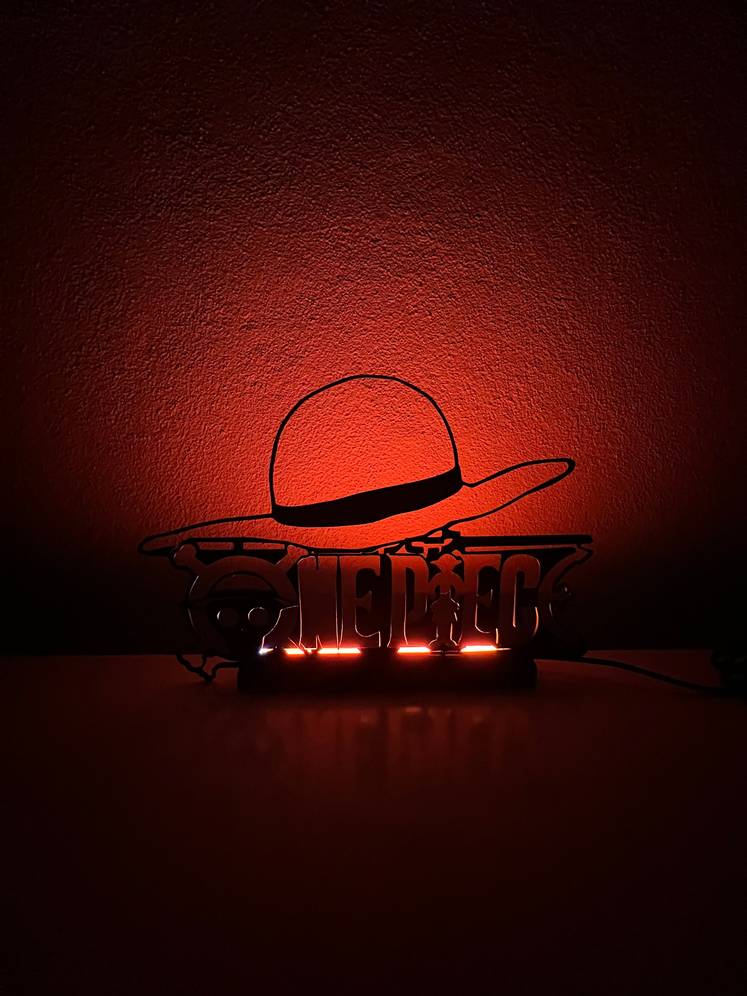 Lampada da esposizione con LED logo OnePiece
