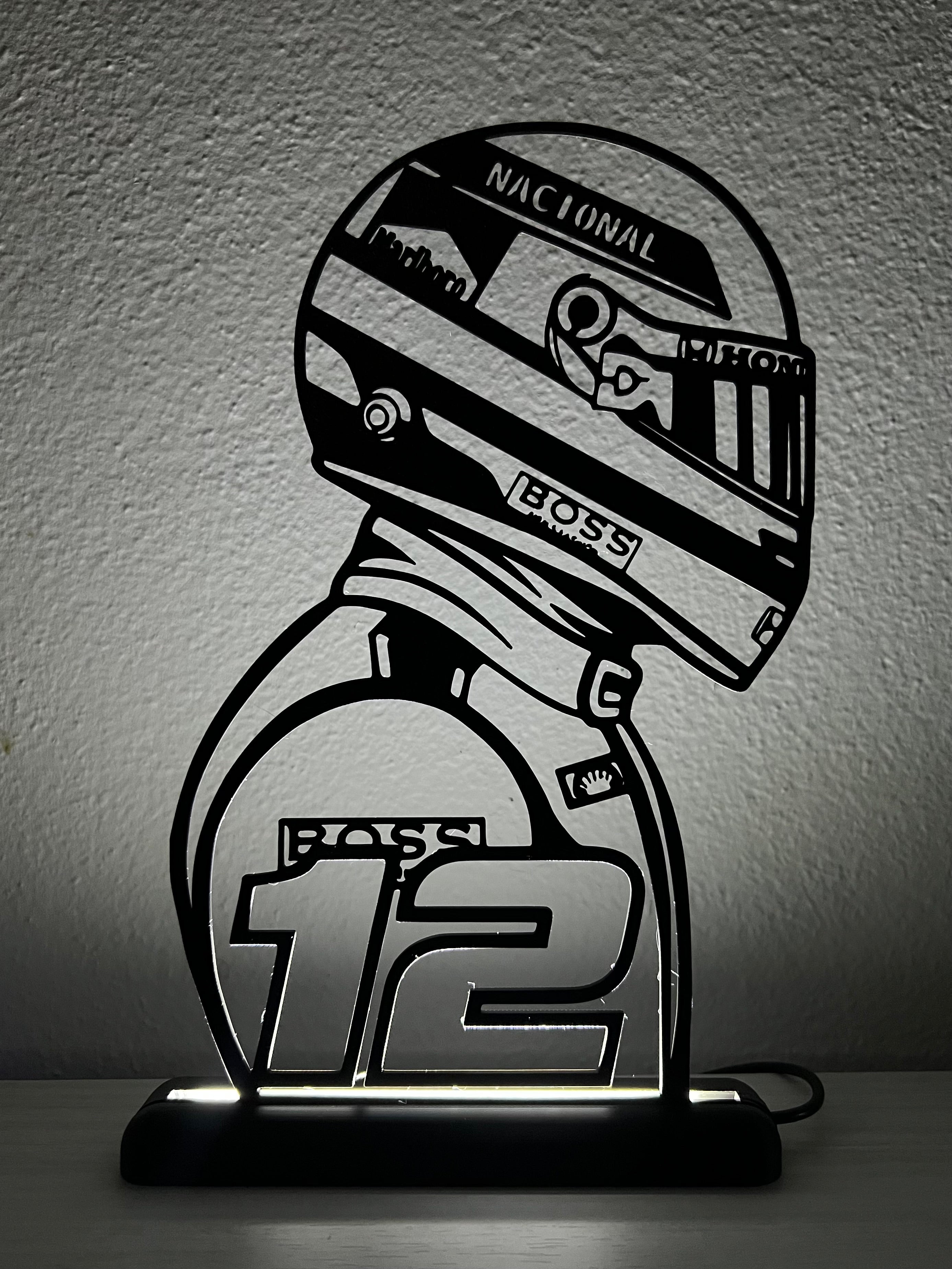 Lampe d'affichage LED Ayrton Senna - FORMULE 1