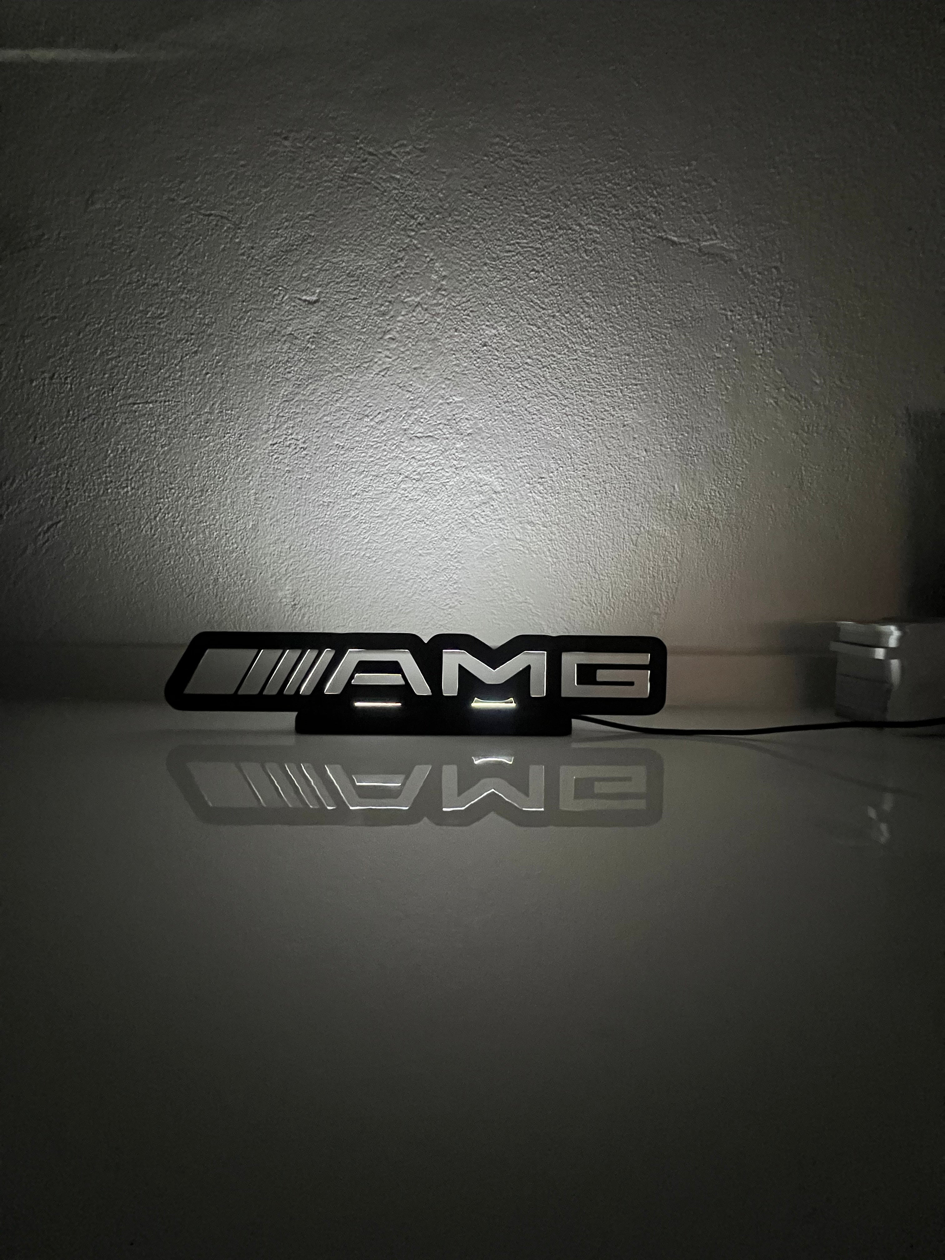 Lampada da esposizione con LED logo Mercedes AMG