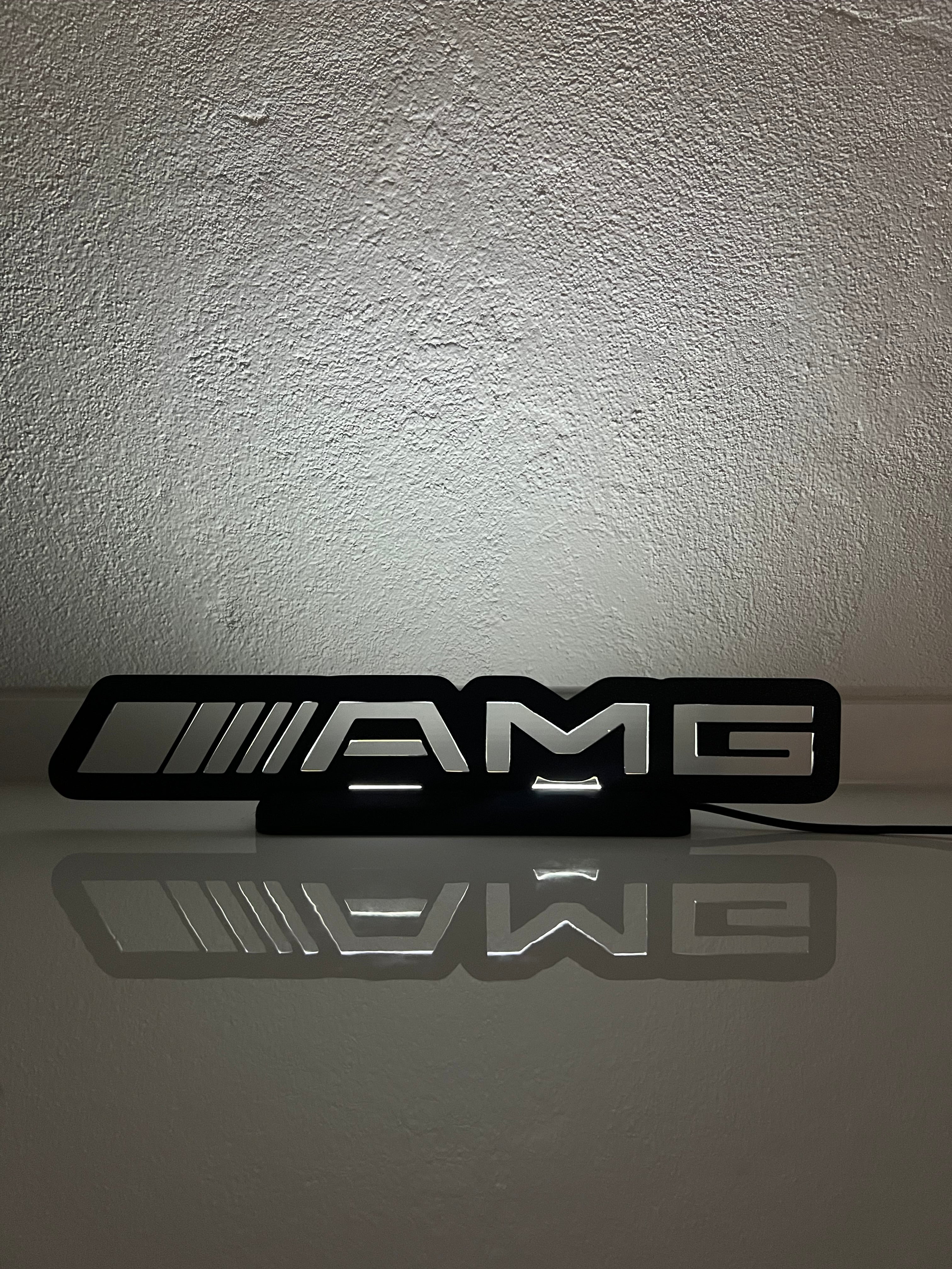 Lampada da esposizione con LED logo Mercedes AMG