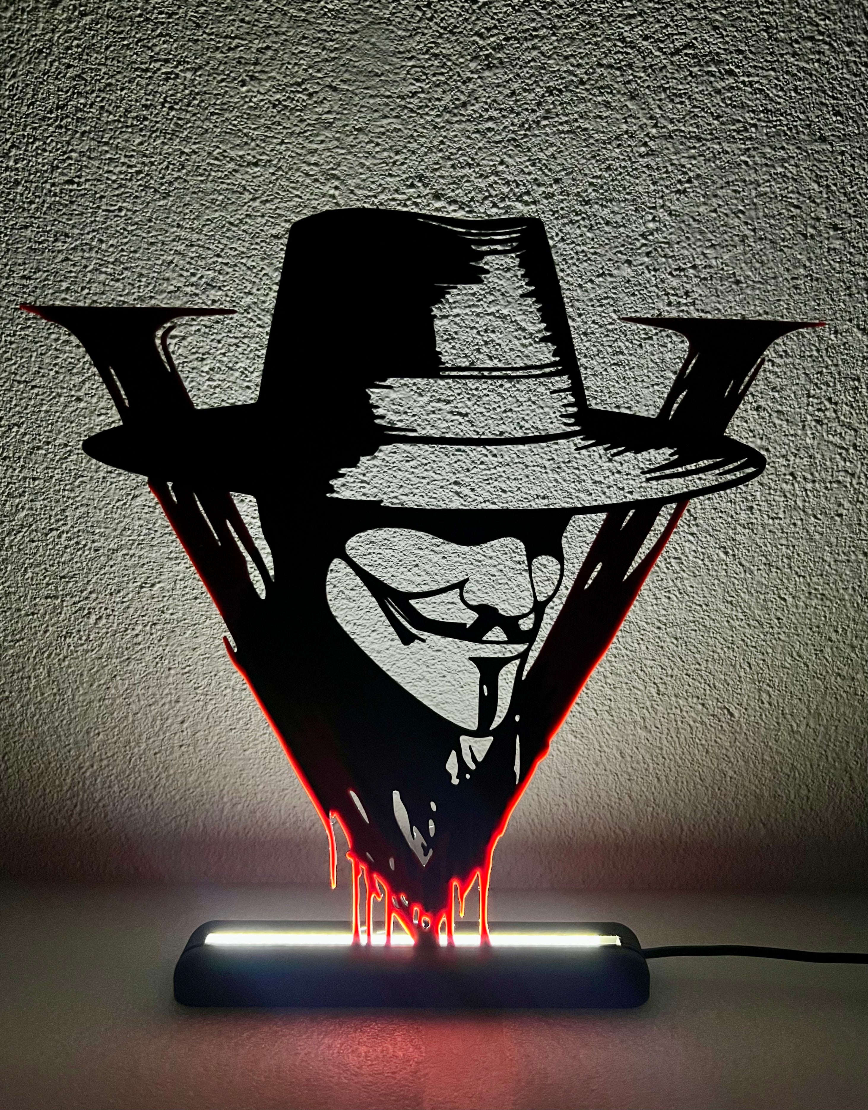 Lampada da esposizione con LED V per vendetta