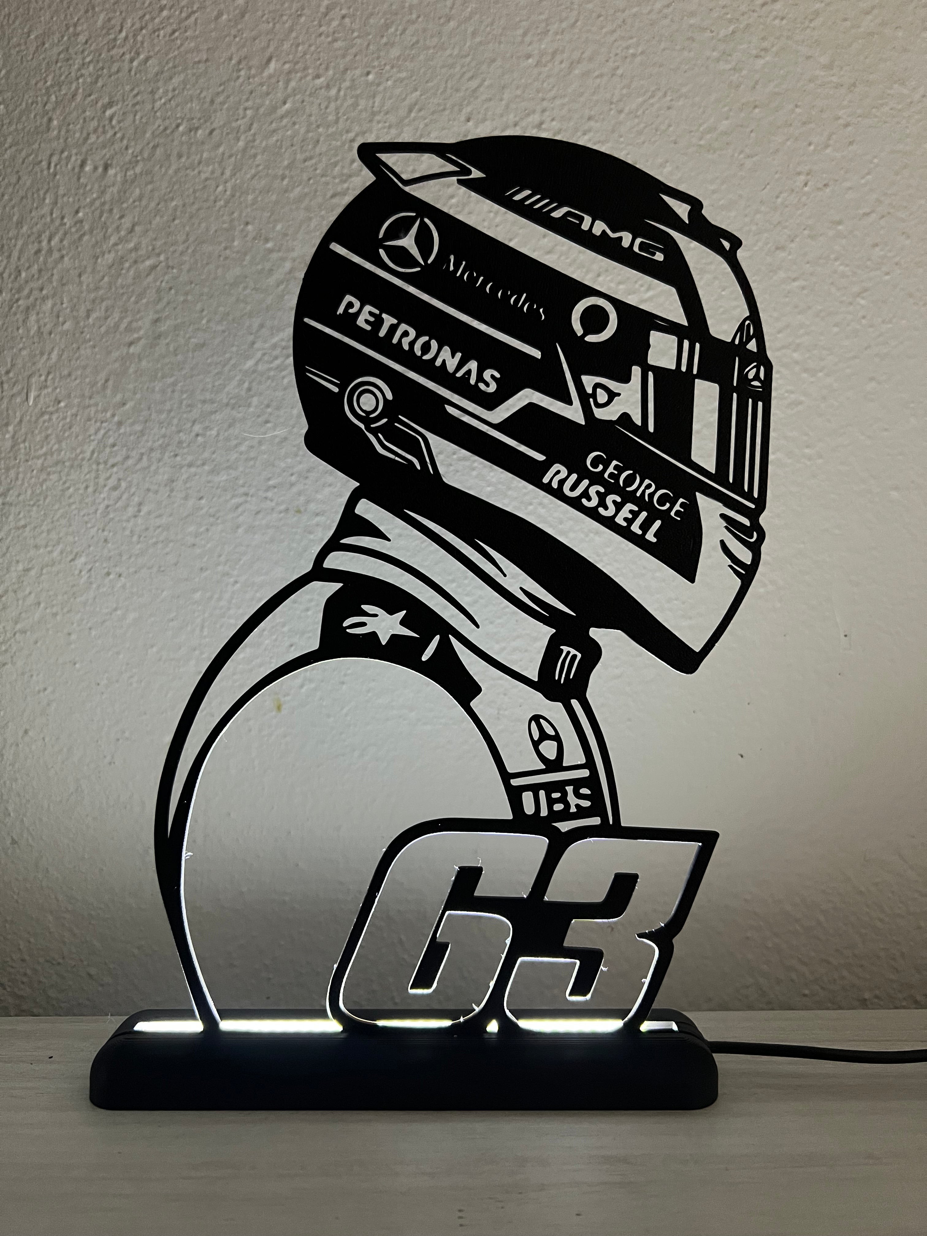 Lampe d'affichage LED George Russell - FORMULE 1