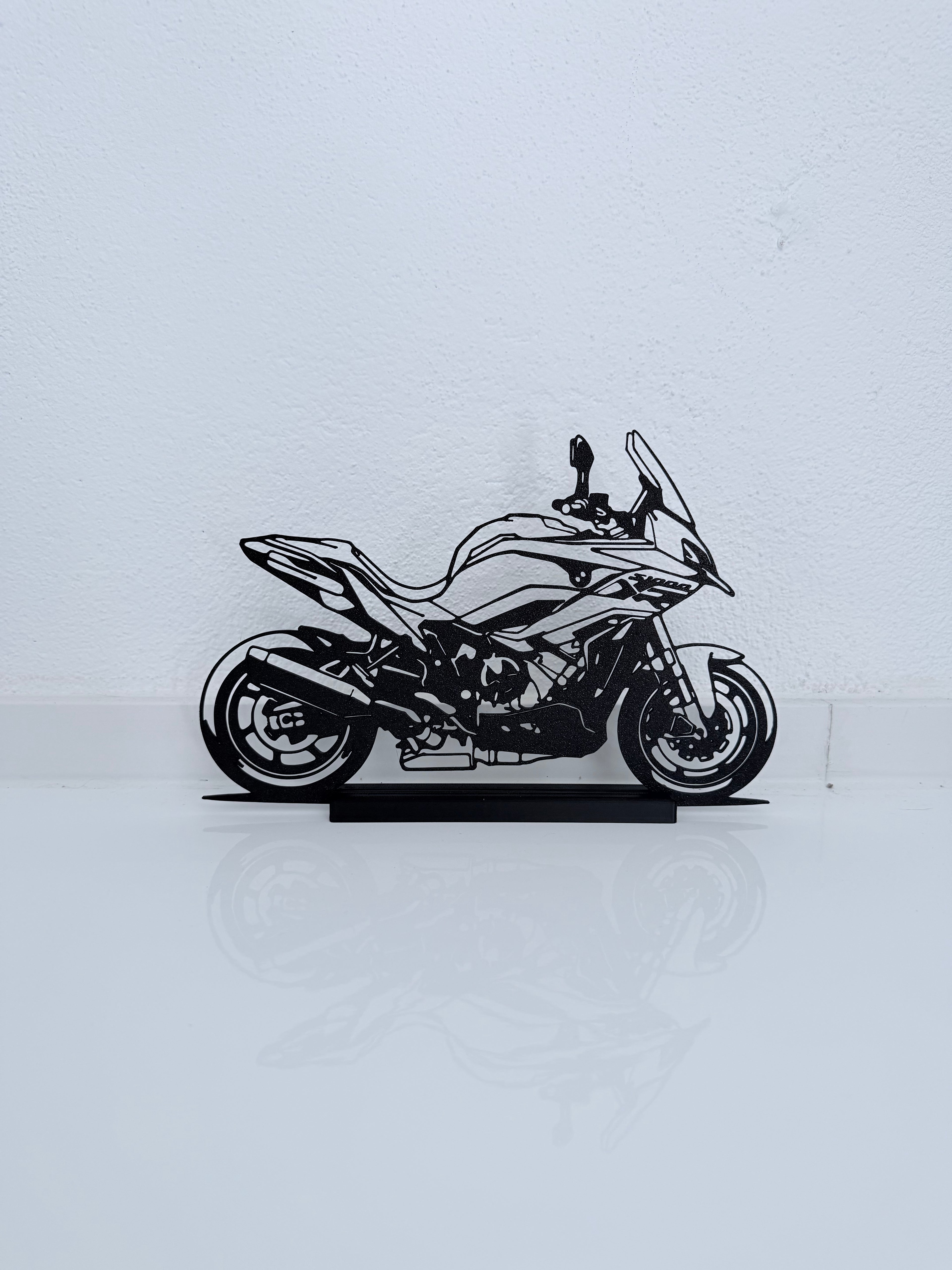 Silhouette 3D BMW S1000 XR con base senza LED, vista d'insieme